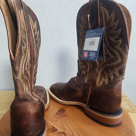 Tony Lama Americana 7956 Boots Mens Size 8.5 Brown Leather Western Cowboy main image 8